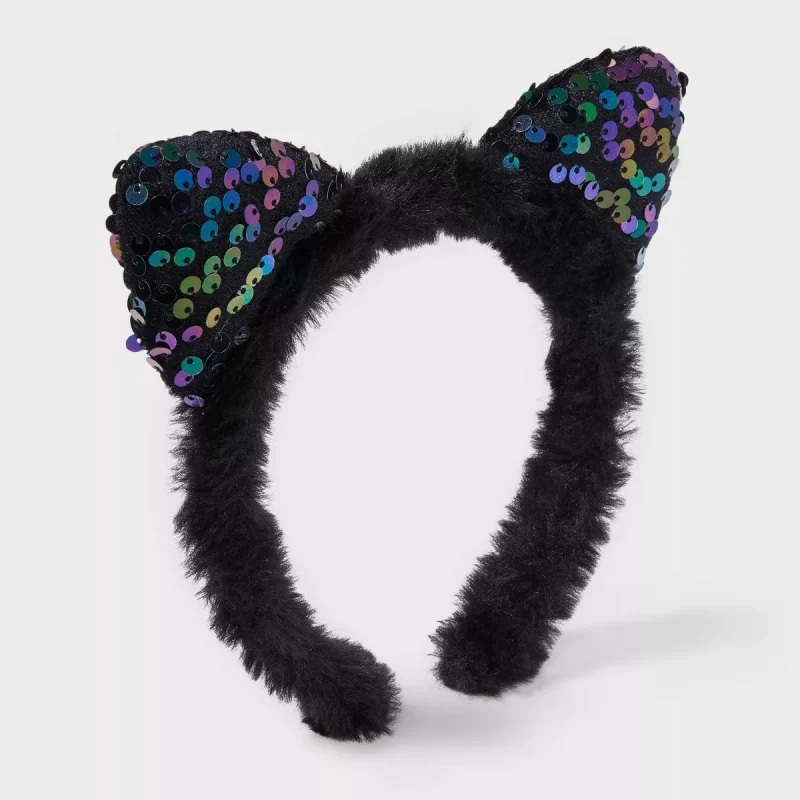 Girls' Halloween Cat Ears Headband
