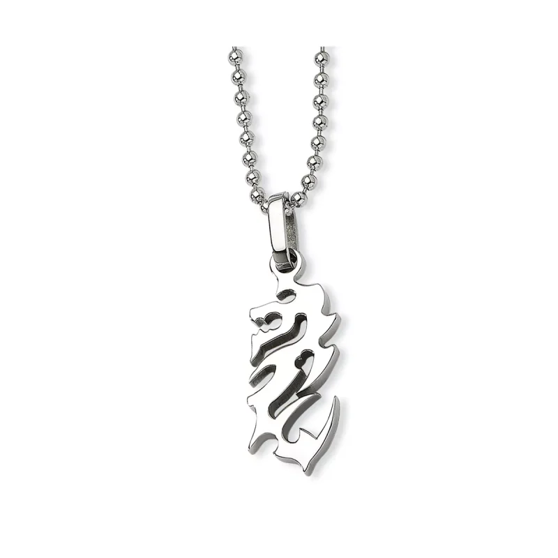 Black Bow Jewelry Stainless Steel Dragon Necklace