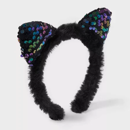 Girls' Halloween Cat Ears Headband