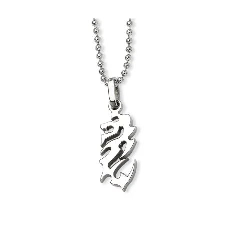 Black Bow Jewelry Stainless Steel Dragon Necklace